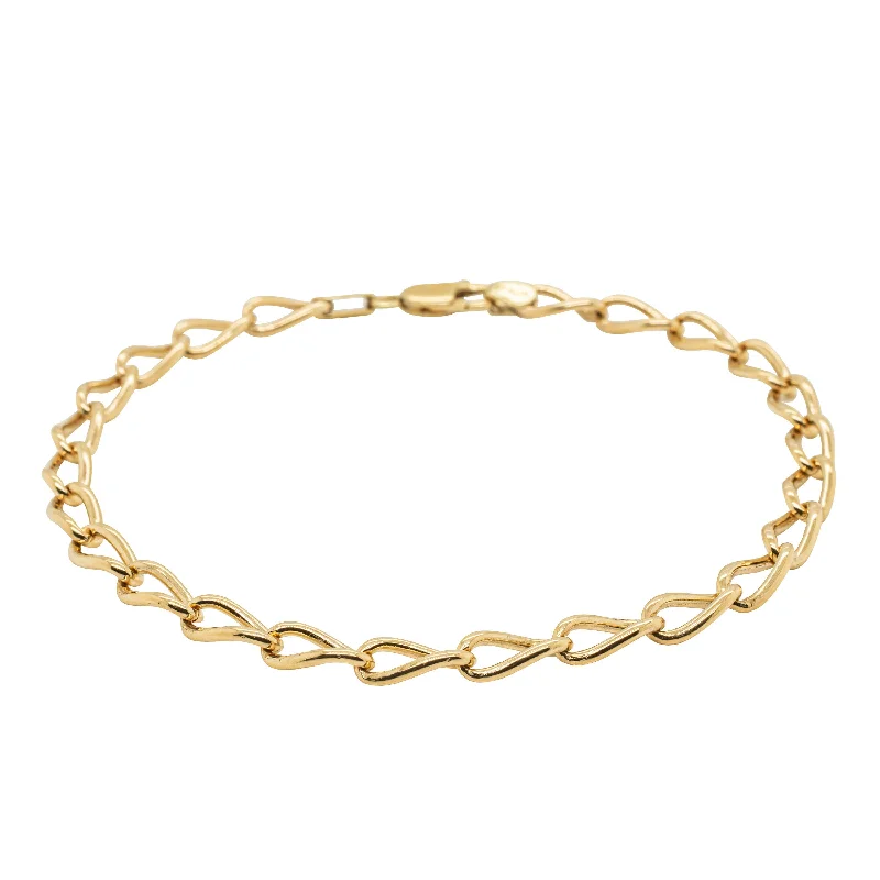 Deja Vu 9ct Yellow Gold Curb Link Bracelet