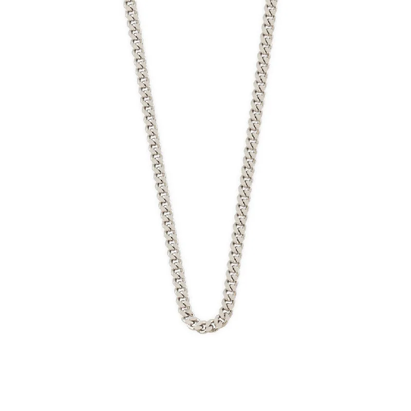 Silver Rhodium Diamond Cut Chain