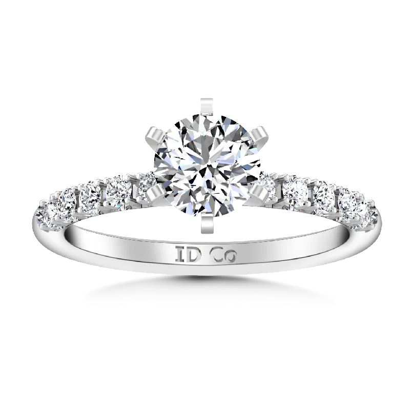 Pave Engagement Ring Grace 14K White Gold